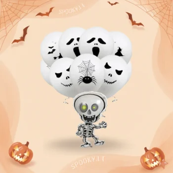Helovino Balionų Rinkinys „Skeletas“