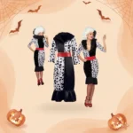Kruelos (Cruella de Mon) kostiumas suknelė