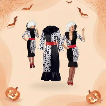 Kruelos (Cruella de Mon) kostiumas suknelė